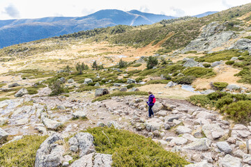Naklejka premium landscapes of the mountains of Madrid in the Guadarrama national park