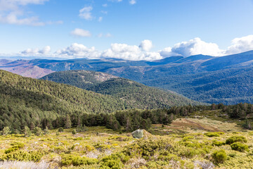Fototapeta na wymiar landscapes of the mountains of Madrid in the Guadarrama national park
