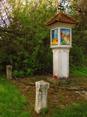 Wayside cross near Hornstein in Burgenland,Austria,Europe
