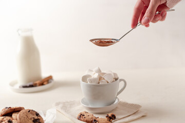 milk and chocolate