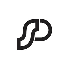 SP letter logo design vector