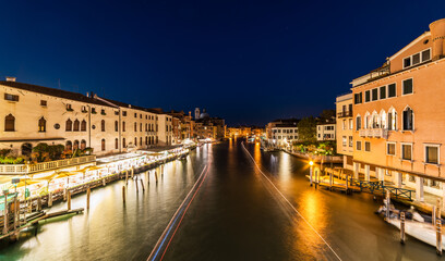 Beautiful night view in Venice, Italy.