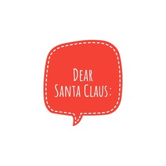 ''Dear Santa Claus'' Christmas Lettering Design