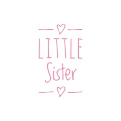 ''Little Sister'' Word Illustration