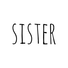 ''Sister'' Word Illustration