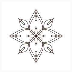 Doodle flower icon isolated on white. Sketch vector stock illustration. EPS 10