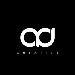 AD Letter Initial Logo Design Template Vector Illustration	

