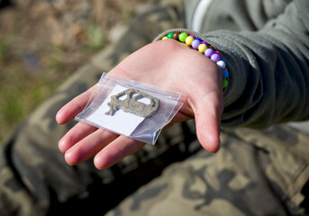 Iron Age archaeological find, cleaned and packaged