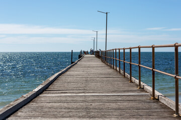 Fototapeta premium The kingston jetty located on the limstone coast in south australia on November 8th 2020