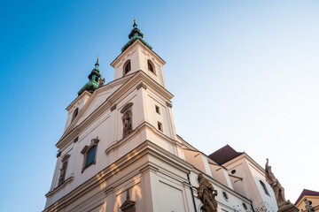 Fototapeta na wymiar Church of Saint Michael in Brno called Kostel Svateho Michala