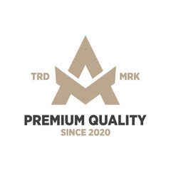 AM Initial Monogram Logo