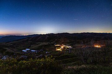 四国カルストの夕暮れ