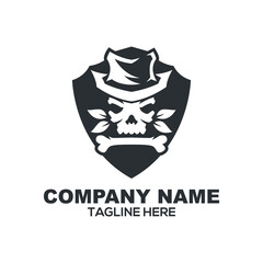 Skull Cowboy Logo Templates