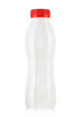 white plastic yogurt bottle