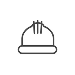 Hat outline icon for Happy International Labor Day concept isolated on white background