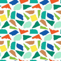 seamless pattern pieces of torn paper simple vector illustration