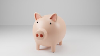 piggy bank on white