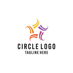 Colorful Circle sphere Logo design Vector