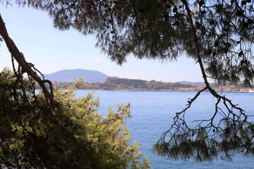 Insel Vido Blick auf die Straße von Korfu