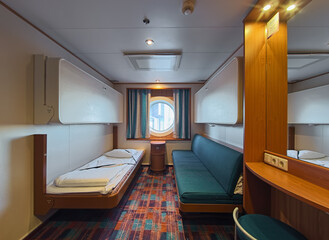 Interior of cabin of a cruiseferry
