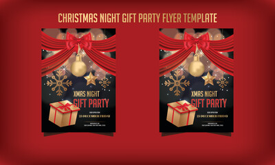 Christmas Night Gift Party Flyer Template