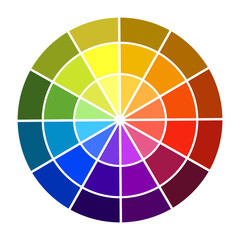 Fototapeta premium Colour wheel vector illustration. Shadow and light color. Base colors swatches.