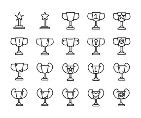 Simple Set Of Awards Outline Icons. Elements For Mobile Concept And Web Apps. Thin Line Vector Icons For Website Design And Development, App Development. Premium Pack.