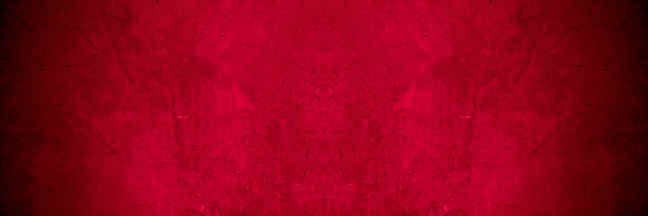 Obraz premium Old wall texture cement black red background abstract dark color design are light with white gradient background.