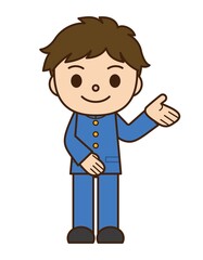 案内 男子学生 学生服
