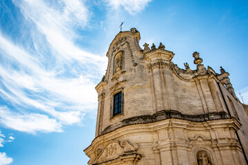 Facade of the church of Purgatorio in Matera, Basilicata, Italy - Euope