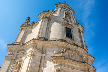 Fototapeta na wymiar Facade of the church of Purgatorio in Matera, Basilicata, Italy - Euope