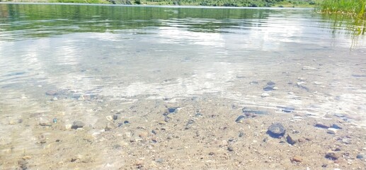 water flowing into the river