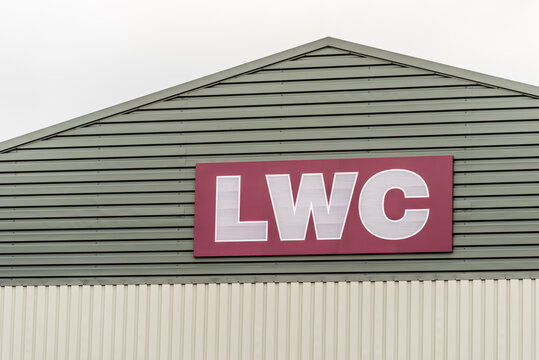 Northampton UK January 05, 2018: LWC logo sign on warehouse wall