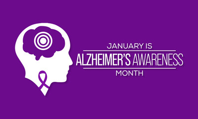 Vector illustration on the theme of Alzheimer's awareness month observed each year during January all over Canada.