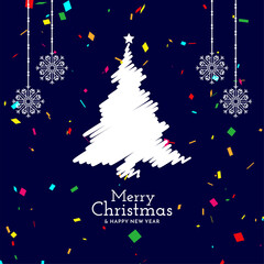 Merry Christmas festival colorful confetti background