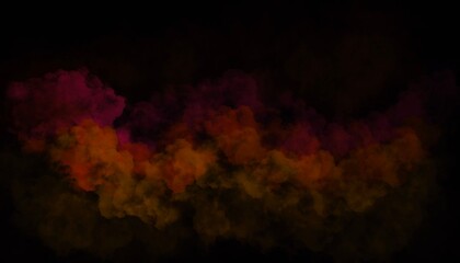 Multicolored smoke on black background  Color splash art concept