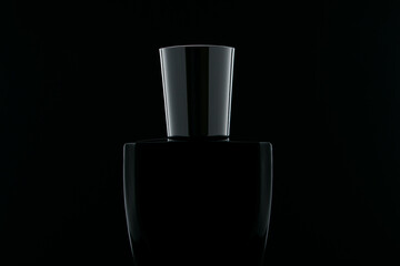silhouette of a black bottle with a men's perfume