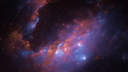 Abstract fractal illustration looks like galaxies