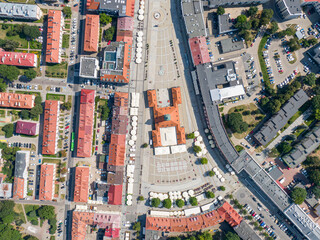 Białystok, aerial view of the city, Poland Podlasie, Bialystok Town Hall, Ratusz Białystok