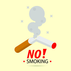 No smoking sign, smoking cigarette, fire hazard risk icon badge