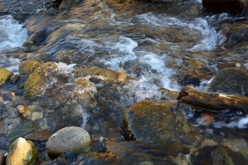 A small cascade of waterfalls on the river.