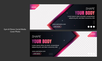 Naklejka premium Social Media Facebook Cover Photo Banner