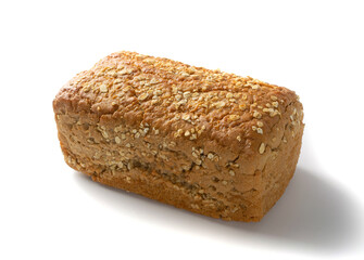 Homemade Traditional Bread Isolated on White Background