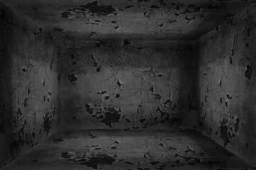 3d room vintage concrete, abstract background empty ruined room perspective wall floor corner