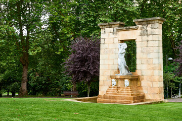 Monument to Aureliano Valle by Quintín de la Torre, Parque de Doña Casilda Iturrízar, Bilbao,...