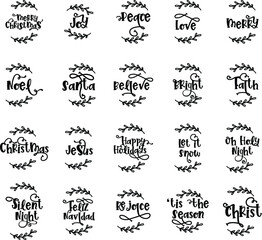 Ultimate Christmas Round Ornament Vector Bundle 