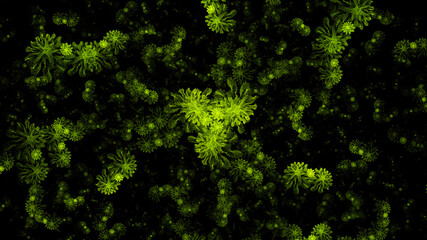 Abstract fractal illustration for creative design looks like flower.