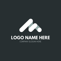 M letter logo design