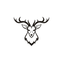 Deer head logo design illustration vector