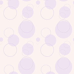 Seamless geometric pattern. Minimal web cover template design. Modern abstract background with round shapes and lines.Pastel tone. Vector